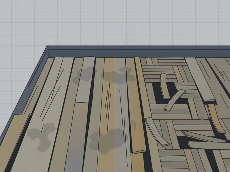 Exemple de parquet abîmé avant remplacement